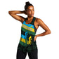 Rwanda Women Racerback Tank with Tour du Rwanda Cycling Race Flag Stripe Spirit