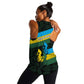 Rwanda Women Racerback Tank with Tour du Rwanda Cycling Race Flag Stripe Spirit