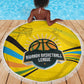 Rwanda Beach Blanket with Basketball League Court Hoop Yellow Wave Spirit