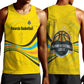 Rwanda Men Tank Top with Basketball League Court Hoop Yellow Wave Spirit