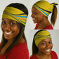 Rwanda Neck Gaiter with Basketball League Court Hoop Yellow Wave Spirit - African Pride