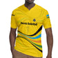Rwanda Rugby Jersey with Basketball League Court Hoop Yellow Wave Spirit