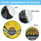 Rwanda Spare Tire Cover with Basketball League Court Hoop Yellow Wave Spirit