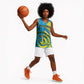 Rwanda Basketball Jersey with Imigongo Spiraling Flag Hand Wave Time Spirit - African Pride
