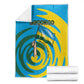 Rwanda Blanket with Imigongo Spiraling Flag Hand Wave Time Spirit