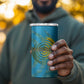 Rwanda 4 in 1 Can Cooler Tumbler with Imigongo Spiraling Flag Hand Wave Time Spirit