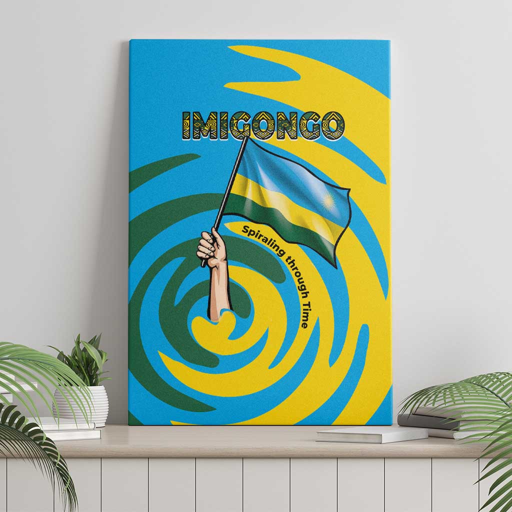 Art For Rwanda Rwanda Canvas Wall Art with Imigongo Spiraling Flag Hand Wave Time ...