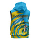 Rwanda Sleeveless Hoodie with Imigongo Spiraling Flag Hand Wave Time Spirit - African Pride