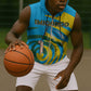 Rwanda Sleeveless Zip Hoodie with Imigongo Spiraling Flag Hand Wave Time Spirit - African Pride