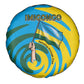Rwanda Spare Tire Cover with Imigongo Spiraling Flag Hand Wave Time Spirit