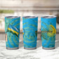 Rwanda Tumbler Cup with Imigongo Spiraling Flag Hand Wave Time Spirit