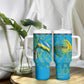 Rwanda Tumbler With Handle with Imigongo Spiraling Flag Hand Wave Time Spirit