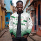 Algeria Soccer Bomber Jacket with Desert Warriors Text and National Flag Design