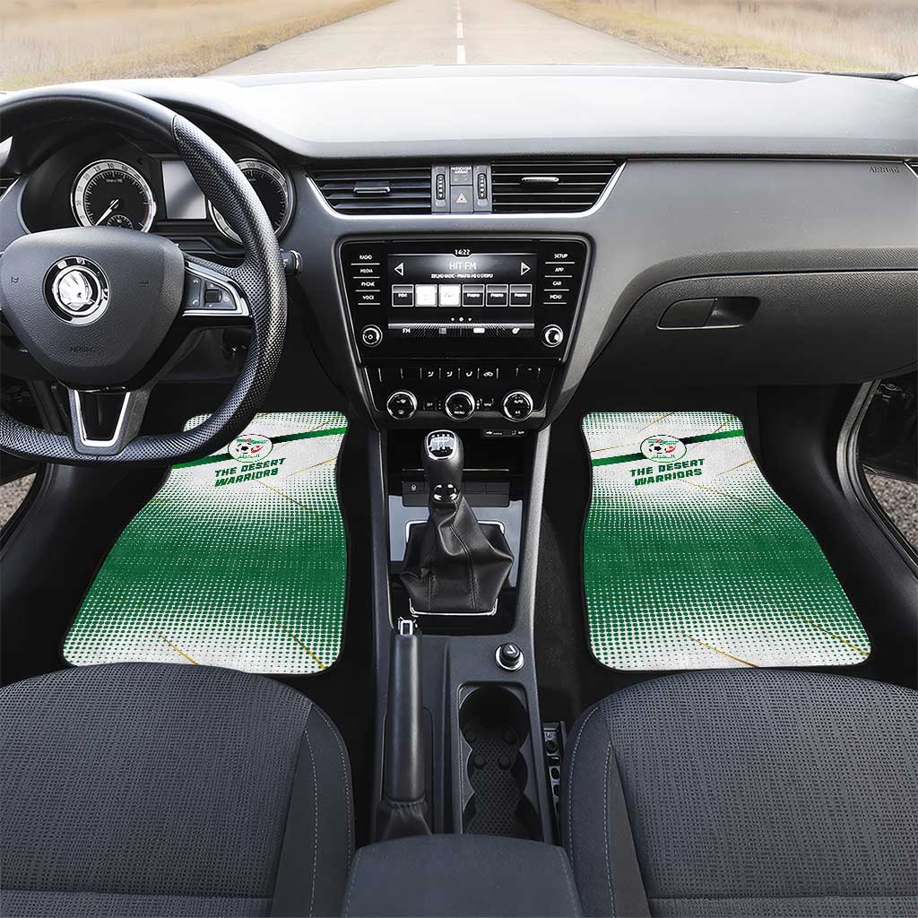 Algeria Soccer Car Mats with Desert Warriors Text and National Flag Design