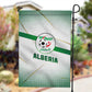 Algeria Soccer Garden Flag with Desert Warriors Text and National Flag Design