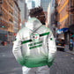 Algeria Soccer Hoodie with Desert Warriors Text and National Flag Design