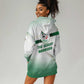 Algeria Soccer Hoodie Dress with Desert Warriors Text and National Flag Design