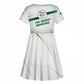 Algeria Soccer Kid Short Sleeve Dress with Desert Warriors Text and National Flag Design