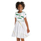 Algeria Soccer Kid Short Sleeve Dress with Desert Warriors Text and National Flag Design