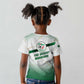 Algeria Soccer Kid T shirt with Desert Warriors Text and National Flag Design