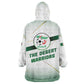 Algeria Soccer Kid Wearable Blanket Hoodie with Desert Warriors Text and National Flag Design