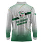 Algeria Soccer Long Sleeve Polo Shirt with Desert Warriors Text and National Flag Design