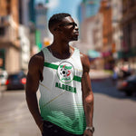 Algeria Soccer Men Tank Top with Desert Warriors Text and National Flag Design