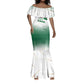 Algeria Soccer Mermaid Dress with Desert Warriors Text and National Flag Design