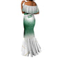 Algeria Soccer Mermaid Dress with Desert Warriors Text and National Flag Design