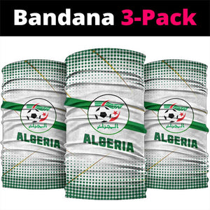 Algeria Soccer Neck Gaiter with Desert Warriors Text and National Flag Design - African Pride