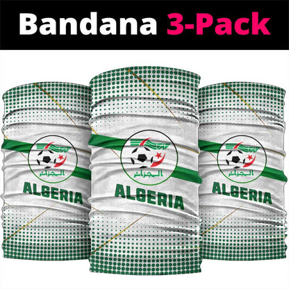 Algeria Soccer Neck Gaiter Desert Warriors Text and National Flag Design TS04