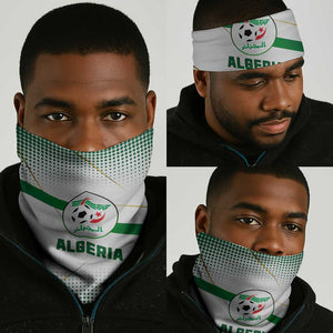 Algeria Soccer Neck Gaiter with Desert Warriors Text and National Flag Design - African Pride