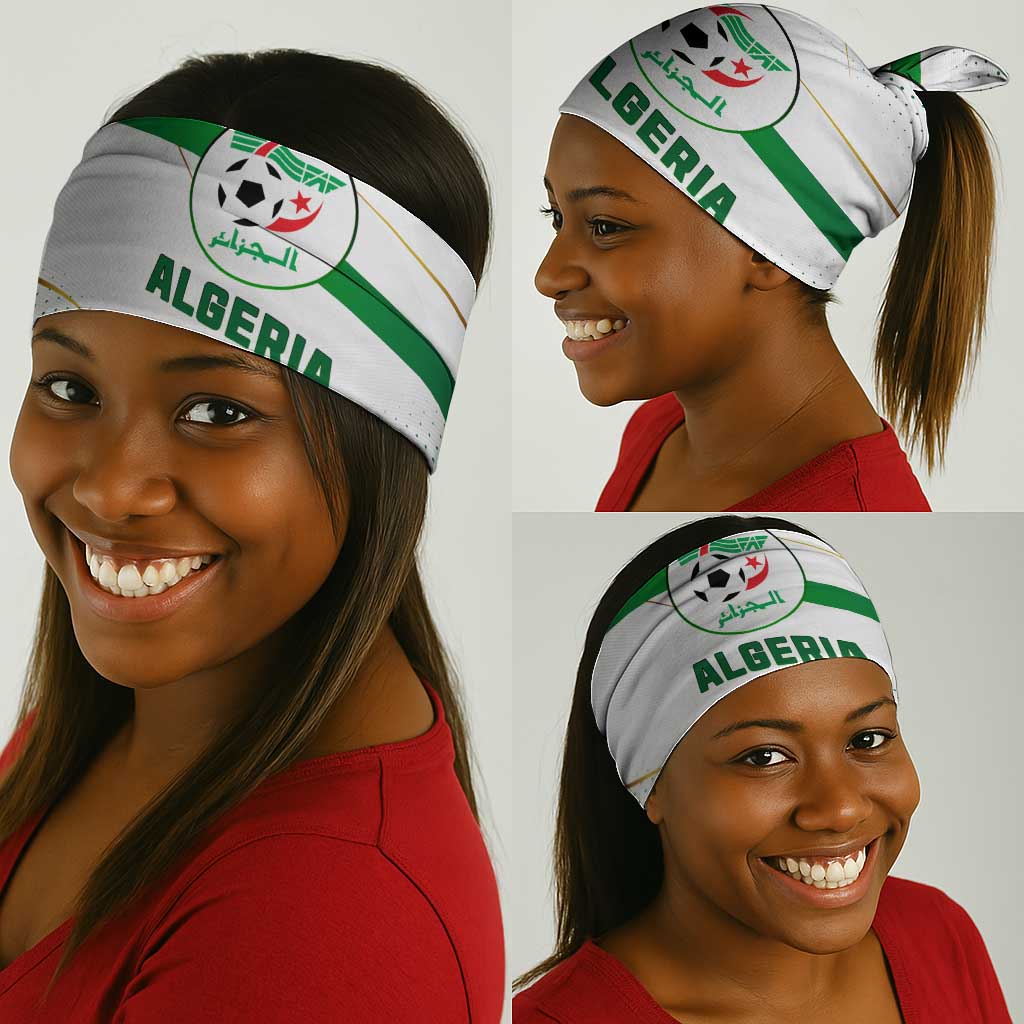 Algeria Soccer Neck Gaiter Desert Warriors Text and National Flag Design TS04