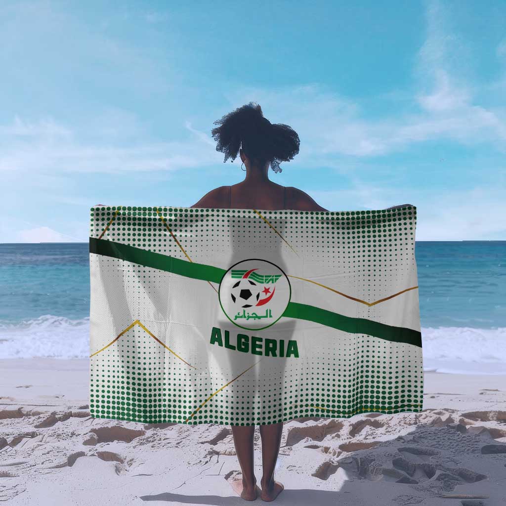 Algeria Soccer Sarong with Desert Warriors Text and National Flag Design