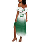 Algeria Soccer Summer Maxi Dress with Desert Warriors Text and National Flag Design
