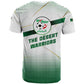 Algeria Soccer T shirt with Desert Warriors Text and National Flag Design