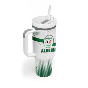 Algeria Soccer Tumbler With Handle with Desert Warriors Text and National Flag Design