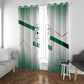 Algeria Soccer Window Curtain with Desert Warriors Text and National Flag Design