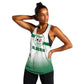 Algeria Soccer Women Racerback Tank with Desert Warriors Text and National Flag Design