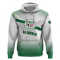 Algeria Soccer Zip Hoodie with Desert Warriors Text and National Flag Design
