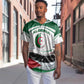 Algeria Baseball Jersey with National Flag and Coat of Arms Crest Design