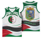Algeria Basketball Jersey with National Flag and Coat of Arms Crest Design - African Pride