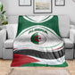 Algeria Blanket with National Flag and Coat of Arms Crest Design