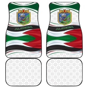 Algeria Car Mats with National Flag and Coat of Arms Crest Design
