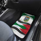Algeria Car Mats with National Flag and Coat of Arms Crest Design