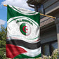 Algeria Garden Flag with National Flag and Coat of Arms Crest Design