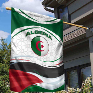 Algeria Garden Flag with National Flag and Coat of Arms Crest Design