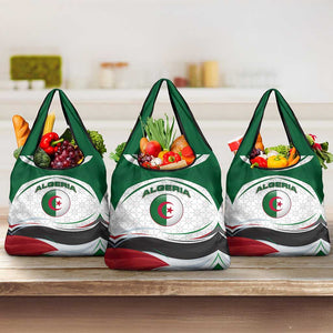 Algeria Grocery Bag with National Flag and Coat of Arms Crest Design