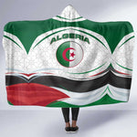 Algeria Hooded Blanket with National Flag and Coat of Arms Crest Design