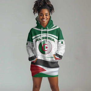 Algeria Hoodie Dress with National Flag and Coat of Arms Crest Design